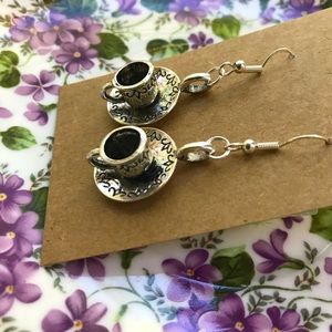 Dangly teacup earrings